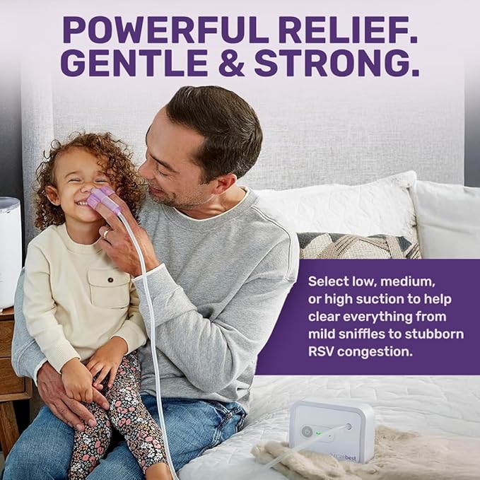 Dr. Noze Best - NozeBot | Electric Baby Nasal Aspirator | Hospital Grade Suction | Nose Sucker and Nasal Vacuum | Safe for Infants and Toddlers (Mild to Severe Congestion - The Original NozeBot)-CubbioJoy