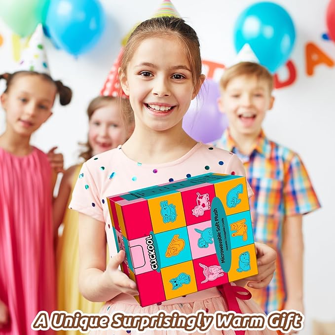 Cuckool Pink Axolotl Stuffed Animals, Microwavable Stuffed Animals Heating Pad for Cramps, Pain Stress Relief, Heatable & Coolable Lavender Scented Plush Toys for Anxiety, Women & Kids Bedtime-CubbioJoy