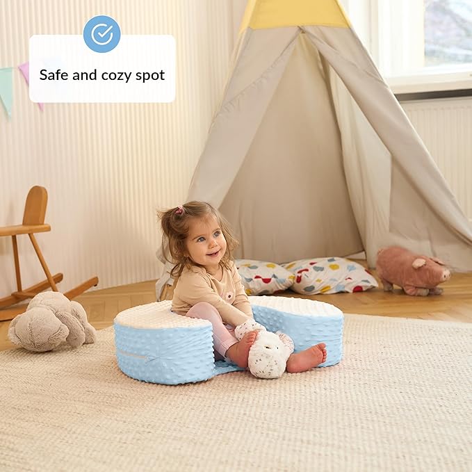 Baby Sit Up Pillow | Baby Pillow for Sitting Up | Comfortable Infant Seat for Early Sitting & Playtime | Soft & Stable Seat with Ring | Suitable from 4 Months-CubbioJoy