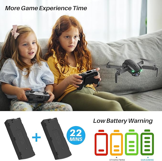 Drone With Camera 1080P for Kids And Adults, RC Quadcopter with Altitude Hold, Mini Drone With One Key Start, Waypoint Fly, Headless Mode, 3D Flip, 3 Speeds, Remote Control Drone for Beginners-CubbioJoy