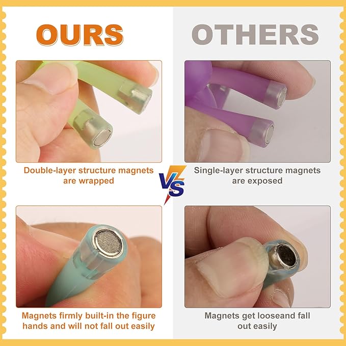 6pcs Magnetic Toys,Magnet Men for Kids,Magnetic People Figures for Kids,Magnetic People for Refrigerator,Fridge Magnets for Adults Kids Gifts, Magnetic Men for Teens Gifts,Kids Sensory Toys-CubbioJoy