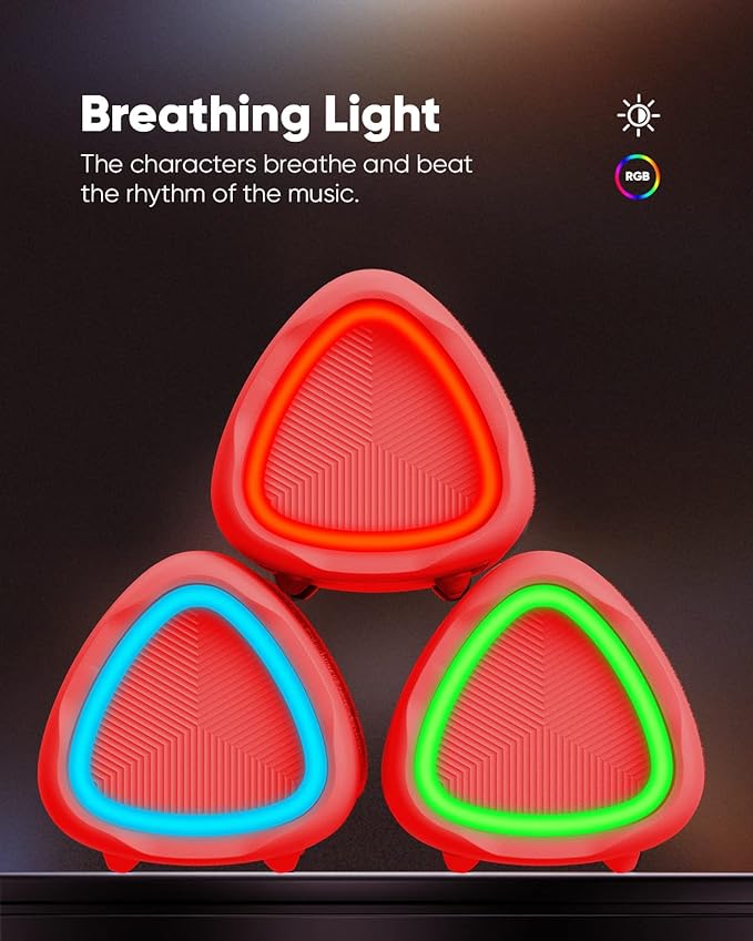 Bluetooth Speaker with HD Sound, Portable Wireless, IPX5 Waterproof, Up to 20H Playtime, TWS Pairing, BT5.3, for Home/Party/Outdoor/Beach, Stocking Stuffers, White Elephant Gifts for Adults (Red)-CubbioJoy