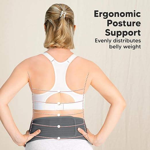 KeaBabies Maternity Belly Bands for Pregnant Women - Soft & Breathable Pregnancy Belly Support Band, Adjustable Maternity Belt for Back, Pelvic Support, Comfortable, Easy to Use (Mystic Gray, M/L)-CubbioJoy