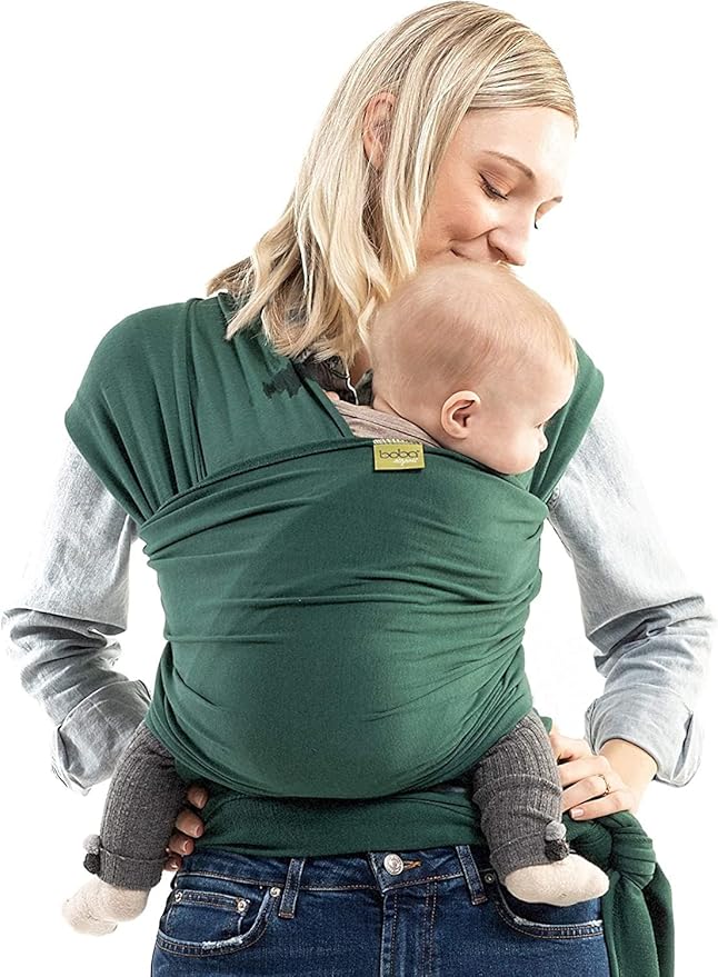 Boba Baby Wrap Carrier – Original Baby Sling Carrier for Newborns (7–35 lbs), Soft, Secure, Hands-Free & Ergonomic, Ideal for Comfortable Bonding, New Parents (Serenity Rainforest)-CubbioJoy