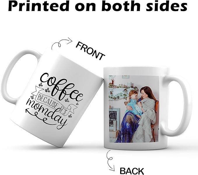 Custom Coffee Mug, Personalized Photo Text and Logo Ceramic Cup, Personalized Gifts for Dad Mom Girlfriend, Best Friend, Christmas Gifts, Party Favors Mug 11oz White Bulk Wholesale-CubbioJoy