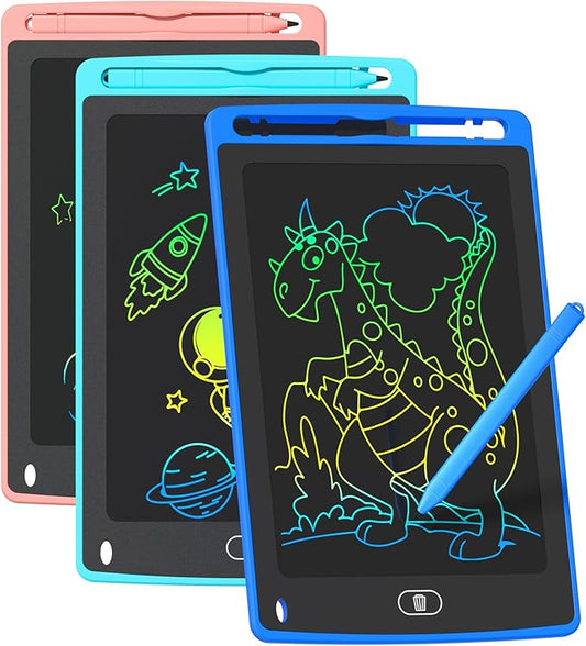 3 Pack LCD Writing Tablet for Kids, 8.5 Inch Colorful Doodle Board Drawing Tablet, Educational Learning Toys Birthday Gifts for Boys Girls Age 3 4 5 6 7 8-CubbioJoy
