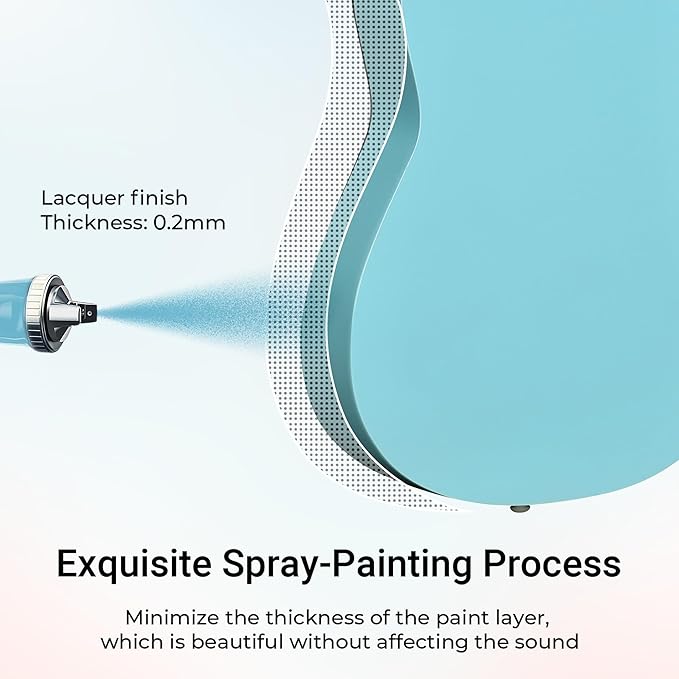 ADM Beginner Acoustic Classical Guitar 36 Inch Nylon Strings Wooden Guitar Bundle Kit for Kid Boy Girl Student Youth Guitarra Online Lessons with Gig Bag, Strap, Tuner, Strings, Picks, Socal Green-CubbioJoy