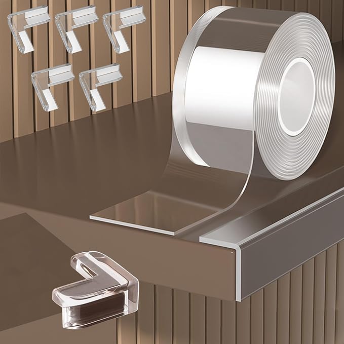 2 in x 16.4 ft,Clear Edge Protector Strip Sharp Edge Wrap Cover Tape with 6 Corners,Soft Corner Protectors Baby Proof, Furniture Corner Guard & Edge Safety, Edge Protector for Table and Fireplace-CubbioJoy