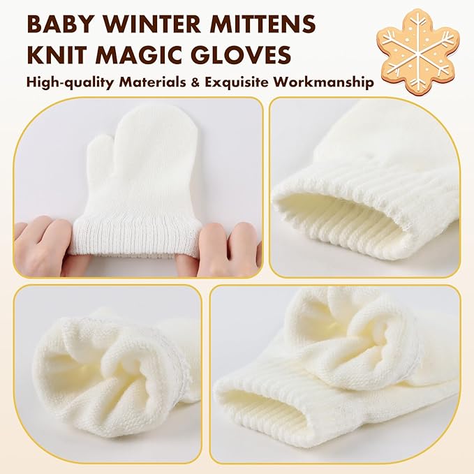 Baby Winter Mittens Toddler Stretch Knit Gloves Magic Warm Glove for Baby Boys Girls-CubbioJoy