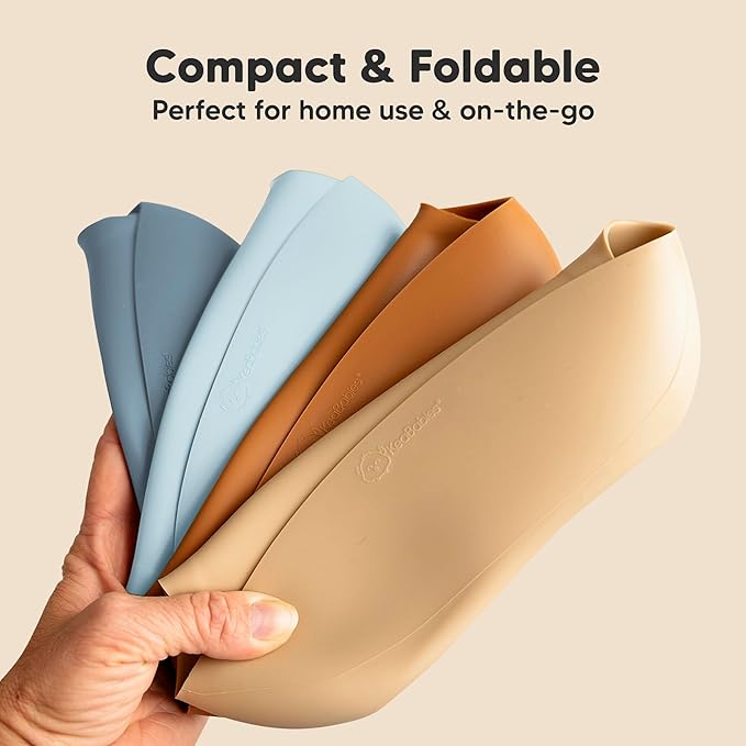 KeaBabies 2-Pack Silicone Baby Bibs for Eating - Sturdy Food-Grade Silicone Bibs for Babies Girl, Boy, Large Food Catcher, Clean & Put On Easily, Waterproof Toddler Feeding Essentials (Ocean)-CubbioJoy