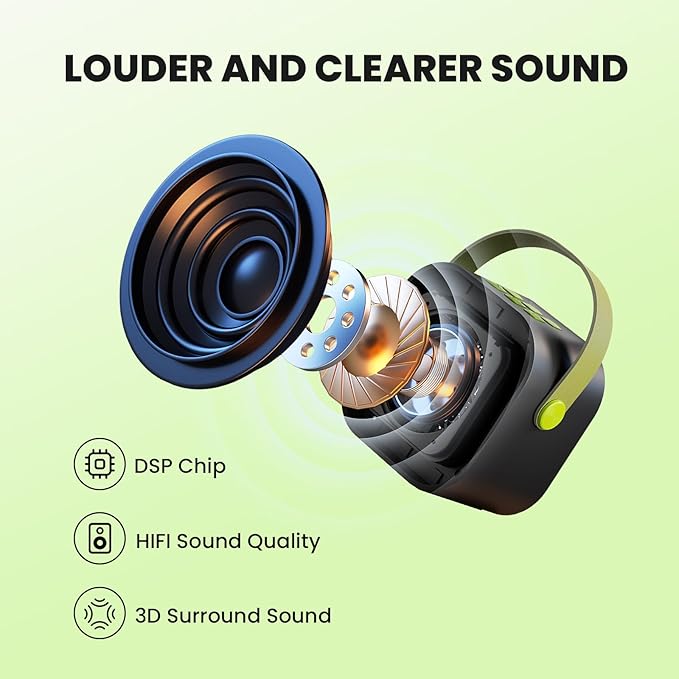 IROO Mini Karaoke Machine for Kids, 2025 TOP Toys Birthday Gifts Ideas for Girls Ages 4, 5, 6, 7, 8, 9, 10, 12+ Years Old, Portable MP3 Player with 2 Wireless Mics for Party-CubbioJoy