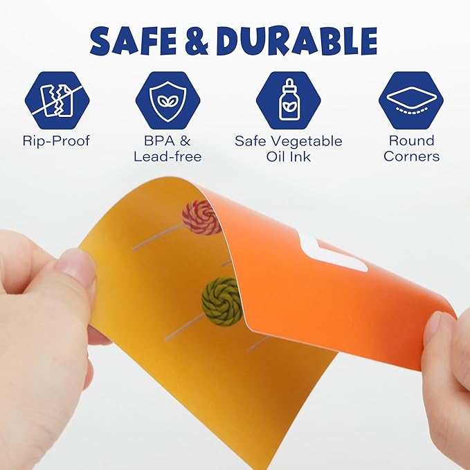 BenBen Flash Cards for Toddlers 1-3, Rip Proof & Waterproof, 84 Double-Sided Educational Flashcards, Alphabet, Number, Animal, Shape, Color, Objects Learning Cards for Kids Age 1 2 3 4-CubbioJoy