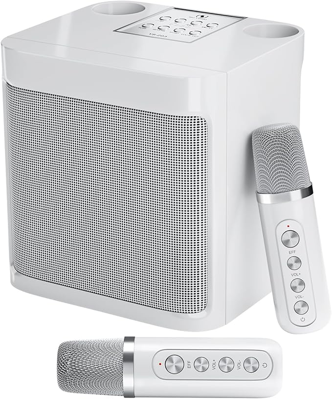 Karaoke Machine for Adults and Kids, Portable Bluetooth Karaoke Speaker with 2 Wireless Microphones for TV, Singing Karaoke for Home Party, Great Gifts for Boys and Girls-CubbioJoy