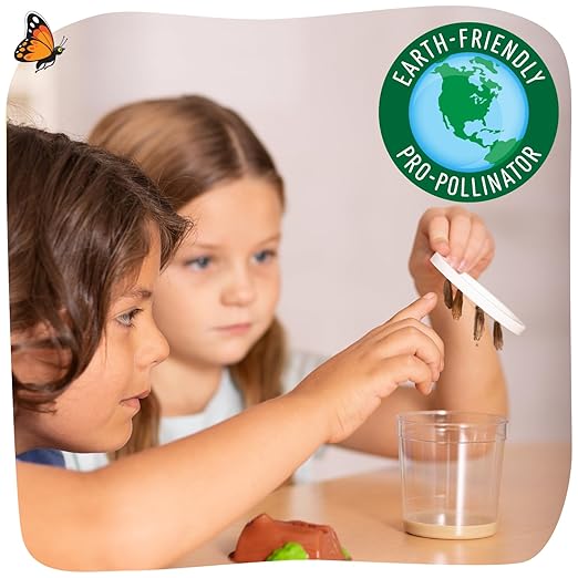 Insect Lore Cup of Caterpillars - 5 Live Painted Lady Caterpillars with Food - Refill for Butterfly Garden Kit - Stickers & Chrys-A-Lid Holding Log Included - STEM Learning Activity-CubbioJoy