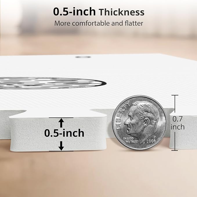 Baby Play Mat, 72x48-Inch Baby Foam Play Mat,6-Piece Interlocking Foam Floor Tiles for Toddlers, Floor Mats for Kids,Baby Foam Play Mat for Babies & Toddlers, Waterproof,Crawling Mat(Space)-CubbioJoy