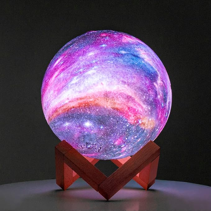 BRIGHTWORLD Moon Lamp Galaxy Lamp 5.9 inch 16 Colors LED 3D Moon Light, Remote & Touch Control Moon Night Light Gifts for Girls Boys Kids Women Birthday-CubbioJoy