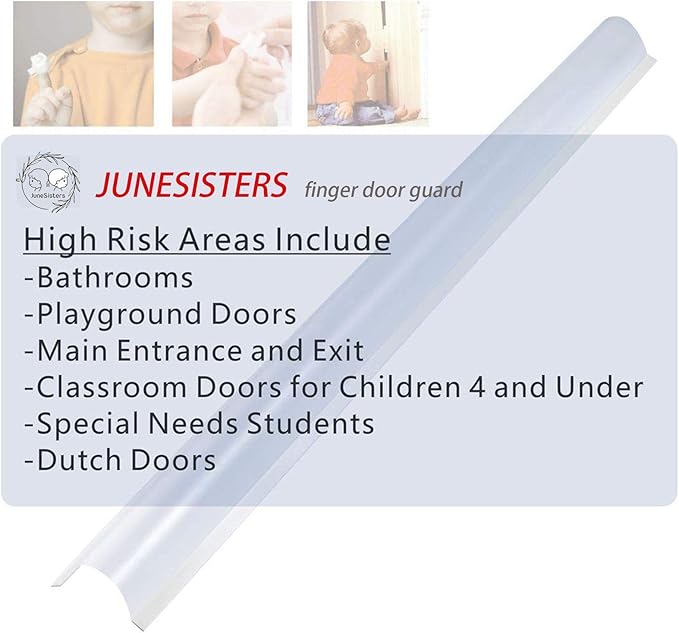 Door Pinch Guard Baby Proofing, Door Hinge Cover, Door Protector for Kids Finger Safety, Door Finger Pinch Guards Heavy Duty, Door jam Shield,JuneSisters 4-CubbioJoy