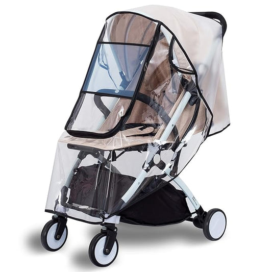 Bemece Stroller Rain Cover Universal Stroller, Travel Weather Shield Windproof and Waterproof Protect from Dust and Snow-CubbioJoy