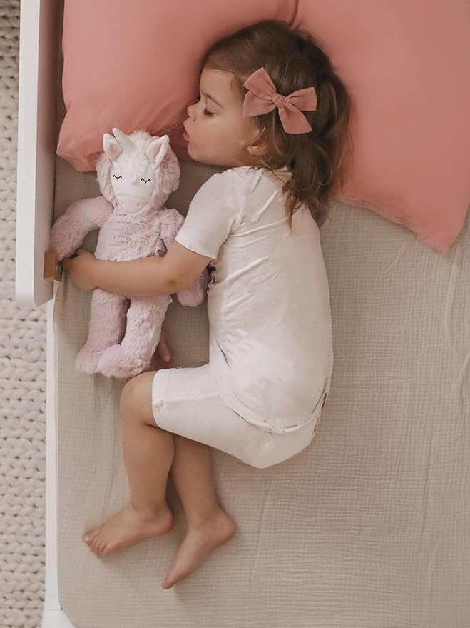 Bassinet Sheet for Baby Boy and Girl 2 Pack, Fitted Sheets for Rectangle, Oval, Hourglass Bassinet Mattress, Muslin Moses Basket Sheets with Neutral Style (Beige & Cream)-CubbioJoy