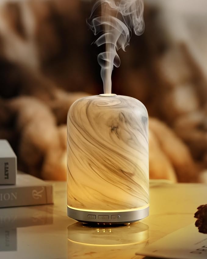 Aromatherapy Diffuser – Ultrasonic Essential Oil Diffuser, Health Night Light, Timer & Auto Shut-Off, BPA-Free, 120ml Diffusers for Home, Office, or Spa-CubbioJoy