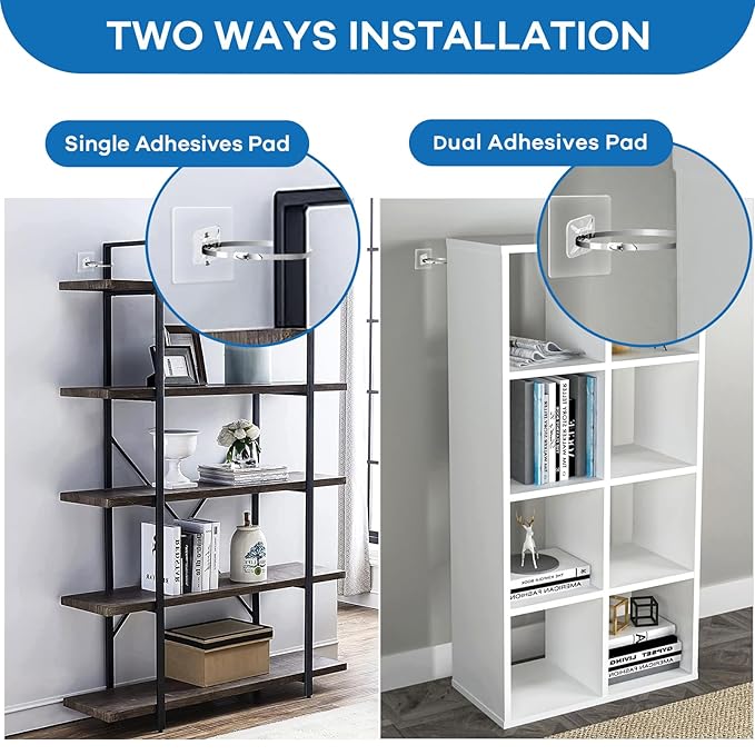 Adhesive Furniture Wall Anchors (10 Pairs 20 Packs), Vinkqiado Anti Tip Furniture Safety Straps for Baby Proofing, Secure Bookcase Dresser Shelf Cabinet to Wall for Child-CubbioJoy