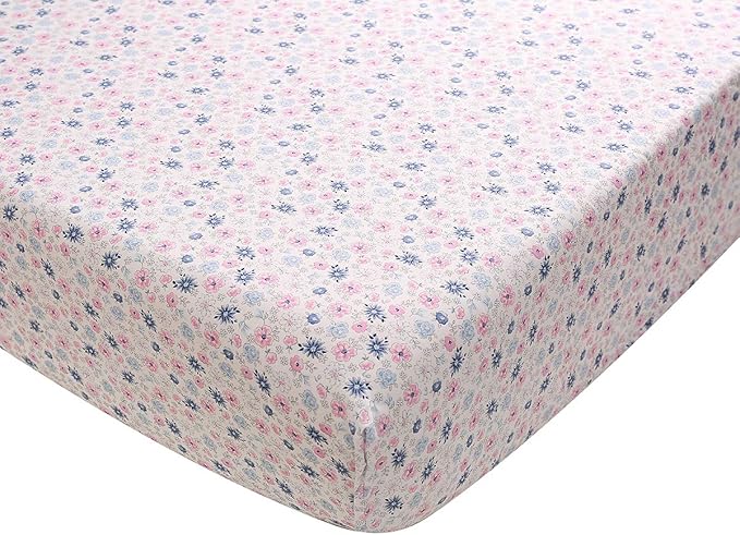7 PCs Pink Embroidery Butterfly Nursery Crib Bedding Set 100% Cotton Baby Girl 3D Butterfly Themed Cot Bedding Set 1 Quilt, 2 Fitted Sheet, 1 Window Valance, 3 Butterfly Shaped Wall Decor-CubbioJoy
