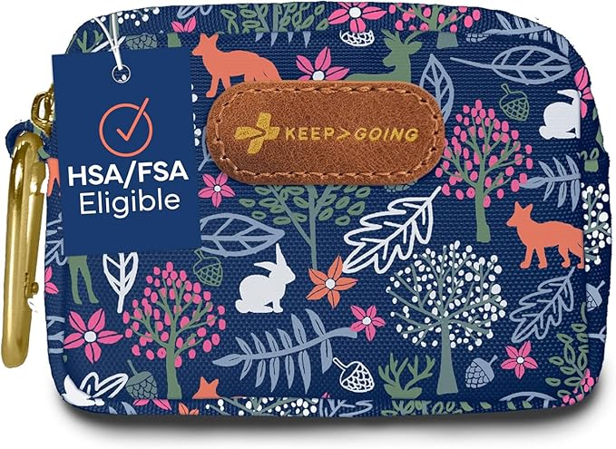 KeepGoing Small Travel First Aid Kit Kids – 60 Pc. Mini First Aid Kit for Purse, Diaper Bag, & Backpack with Latex-Free Bandages – 4 Oz., & 4.5 x 3.5 x 2 in, TSA-Approved-CubbioJoy