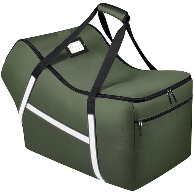 Infant Car Seat Travel Bag for Airplane Compatible with All Nuna Pipa Car Seat and Base,Chicco KeyFit 30 and Base, Padded Car Seat Bags for Air Travel,Car Seat Gate Check Bag with Side Pocket, Green-CubbioJoy