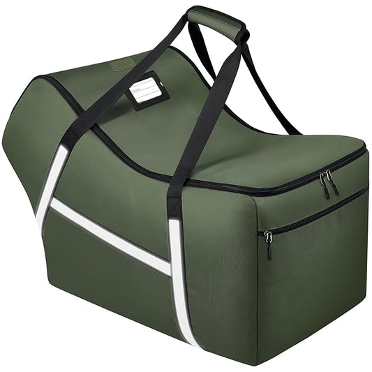 Infant Car Seat Travel Bag for Airplane Compatible with All Nuna Pipa Car Seat and Base,Chicco KeyFit 30 and Base, Padded Car Seat Bags for Air Travel,Car Seat Gate Check Bag with Side Pocket, Green-CubbioJoy
