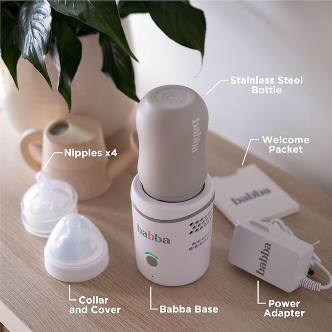 Babba Baby Bottle Cooler and Warmer - Both refrigerates and Fast Warming, Breast Milk Storage, Travel-Friendly and Portable, Smart app-Control, Perfect Temperature-CubbioJoy