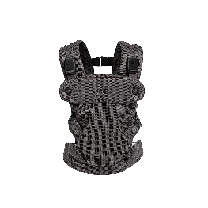 Joie Savvy Air 4-in-1 Mesh Baby Carrier – Breathable, Ergonomic Baby Carrier with 4 Carry Positions, Cooling Mesh Fabric, Padded Straps, and Lumbar Support (Cinder)-CubbioJoy