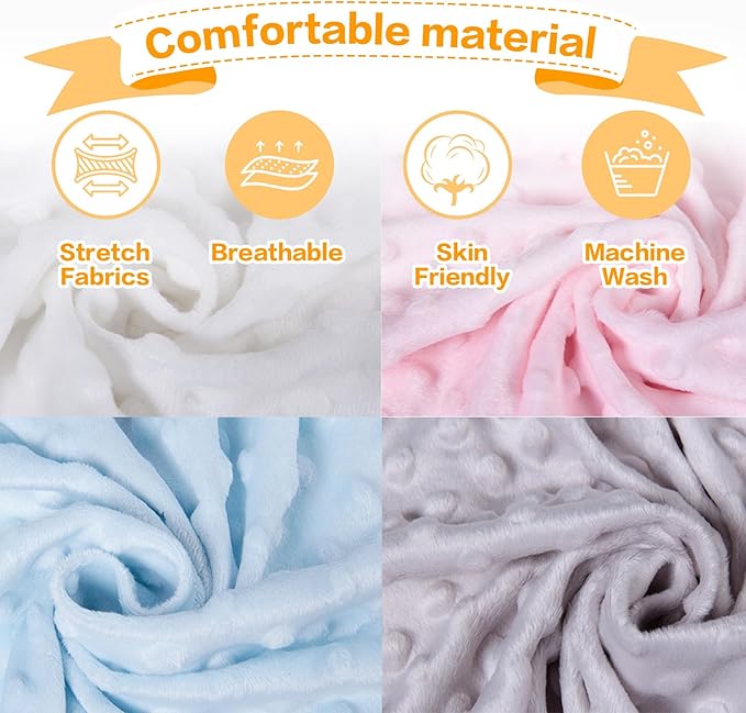 Custom Crib Bedding Set - Woodland Animals Design Personalized Name Baby Nursery Bed 3 Pcs Set - Chic Soft Blanket with Dotted Backing, Sheet, Pillowcase for Newborn Girls Boys Gifts Color10-CubbioJoy