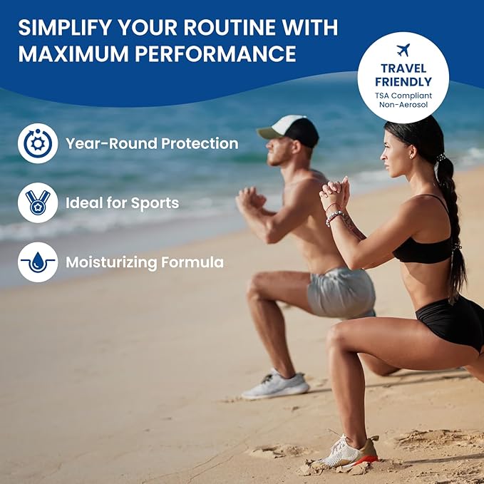 BU SPF 50 Fragrance Free Kids Sunscreen Spray for Face and Body, TSA Travel Size Sunscreen, Clear Non Aeorsol Spray, Non Greasy, Water Resistant and Oil Free, 1 oz (4-pack)-CubbioJoy