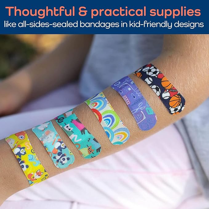 KeepGoing Large Home First Aid Kit for Kids – 270 Pc. for Car, Home, Dorm, & Boat with Latex-Free Bandages – 10 x 7 x 3.5 in. Travel First Aid Kit (The Classic)-CubbioJoy