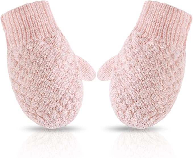 Baby Knit Mittens Toddler Boys Girls Gloves Winter Infant Newborn No Scratch Mitten 0-3 Years-CubbioJoy