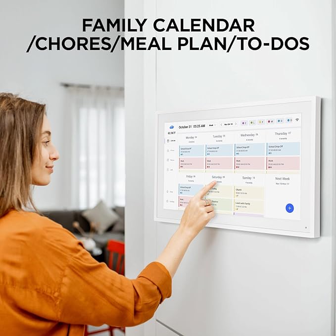 15.6 Inch Smart Digital Calendar, Wall Electronic Calendar, 1920 * 1080 IPS Full HD Touch Screen Display for Family Meal Planner Support - Streamline Household Organization-CubbioJoy
