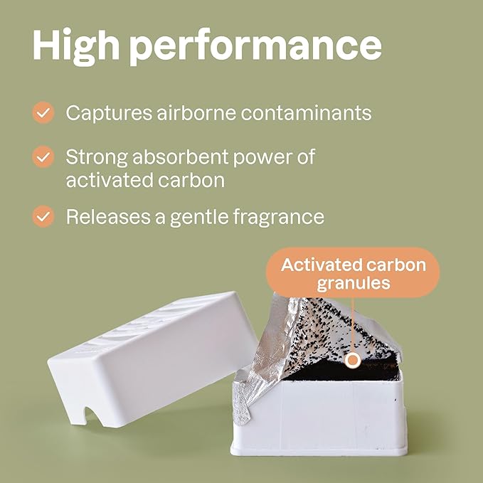 ATTITUDE Air Purifier with Activated Carbon Filter, Plant- and Mineral-Based Ingredients, Traps Pet Odors and Pollutants, Vegan and Cruelty-free, Lavender, 8 Ounces-CubbioJoy