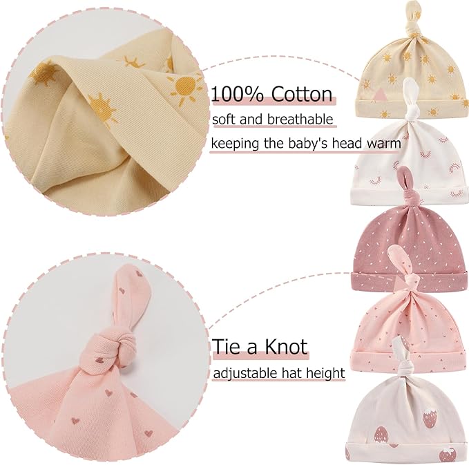 Baby Hats Mittens and Socks Set Cotton Newborn Hat Beanie Soft Infant Girls Boys Caps Gloves 0-6 month-CubbioJoy