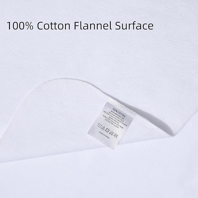 2 Pack Waterproof Crib Mattress Protector Pad, 34" x 54", Washable, Reusable Flannel Protector Pad for Baby, Toddler, Elders and Pets-CubbioJoy