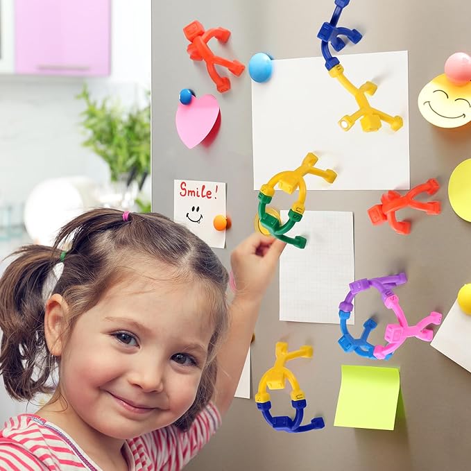 24 PCS Magnetic Travel Toys for Kids, Creative, Portable and Educational, Magnetic-People-Magnet-Men: Cute Robot & Funny Magnets, Small Fidget Toys for Classroom Prizes, Easter Egg Stuffers, Office-CubbioJoy