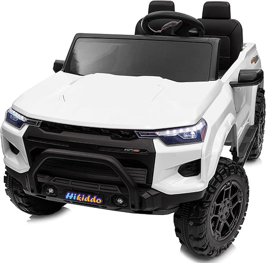 24V 10Ah Ride on Toy for Big Kids, 4WD 2 Seater Electric SUV Kids Car to Drive w/Remote Control, 4x200W Motors - White-CubbioJoy