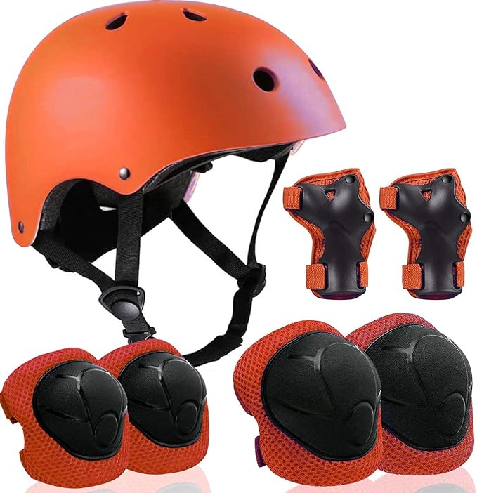 Adjustable Helmet for Ages 3-16 Kids Toddler Boys Girls Youth,Protective Gear with Elbow Knee Wrist Pads for Multi-Sports Skateboarding Bike Riding Scooter Inline skatings Longboard Roller Skate-CubbioJoy