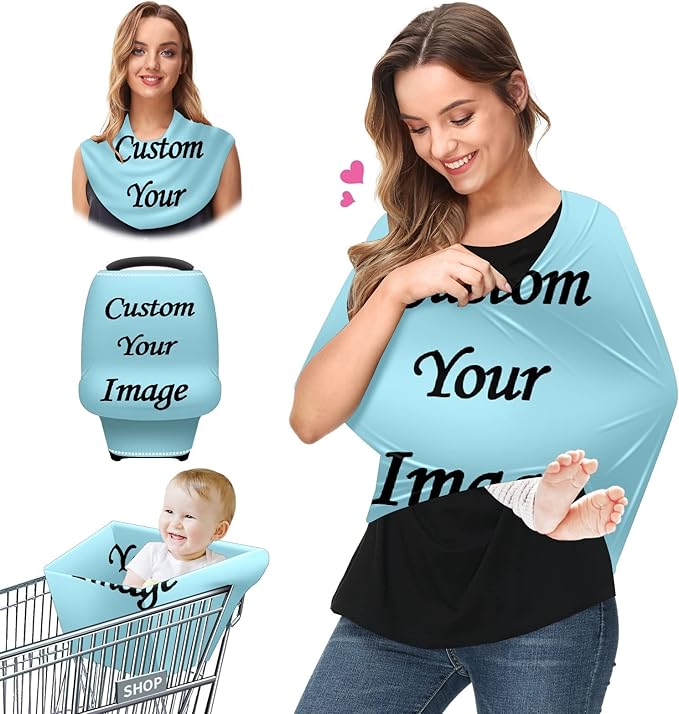 Baby Car Seat Stroller Cover Nursing Cover New Mom Breastfeeding Scarf Soft Stretchy Infant Carrier Cover Car Canopy Coverage-CubbioJoy