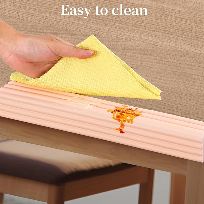 Corner Protector for Baby, Widen Edge Protector with Adhesive Backing, Baby Proofing Edge Corner Protectors Self Adhesive Furniture Corner Guard Bumper for Table, Desk, Fireplace (Pink, 6.6ft)-CubbioJoy