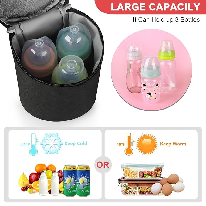 Accmor Breastmilk Cooler Bag, Insulated Baby Bottle Cooler Tote Bags for Nursing Mom Daycare-CubbioJoy