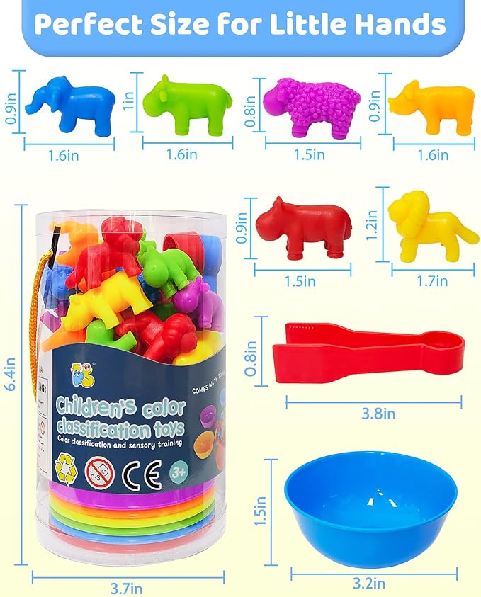 Counting Animals Montessori Toys for 3 4 5 Years Old Boys Girls, Preschool Learning Activities Kindergarten Educational Sensory Toys Gifts for Kids Toddlers-CubbioJoy