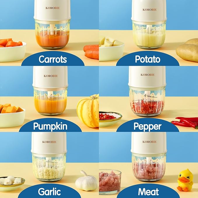Baby Food Maker - Baby Food Processor for Baby Food, Fruit, Vegatable, Meat, Baby Food Puree Maker Make Fresh and Nutritious Meals for Your Little One, Mini, White, PY-892-CubbioJoy