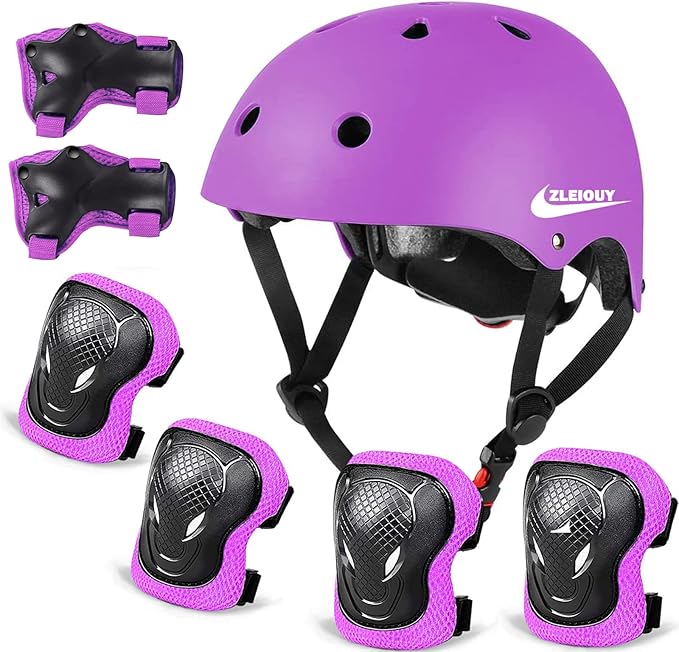 Adjustable Helmet for Ages 3-16 Kids Toddler Boys Girls Youth,Protective Gear with Elbow Knee Wrist Pads for Multi-Sports Skateboarding Bike Riding Scooter Inline skatings Longboard Roller Skate-CubbioJoy
