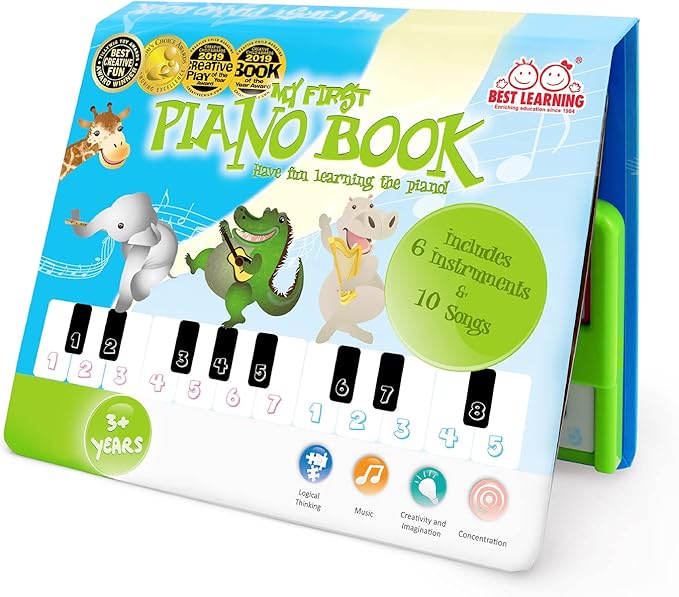 BEST LEARNING My First Piano Book - Educational Musical Toy for Toddlers Kids Ages 3-5 Years - Ideal 3, 4 Year Old Boy or Girl Birthday Present-CubbioJoy