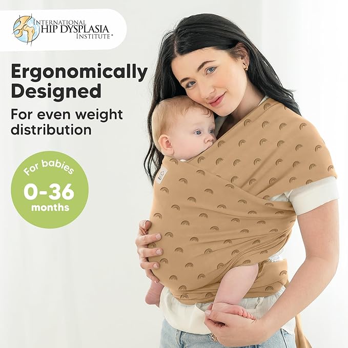 KeaBabies Baby Wrap Carrier - All in 1 Original Baby Carrier Newborn to Toddler Sling, Easy to Wear, Hands Free Bonding, Lightweight, Breathable Infant Wraps (Rainbow)-CubbioJoy